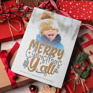 Joyeux Noël Y'All Photo Artsy Typographie