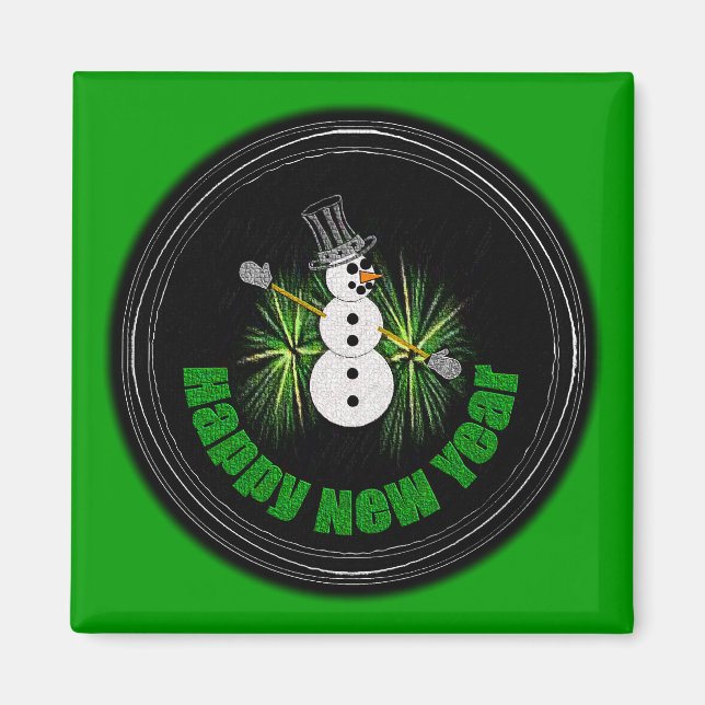 Joyeux nouvel an 1 aimant (Devant)