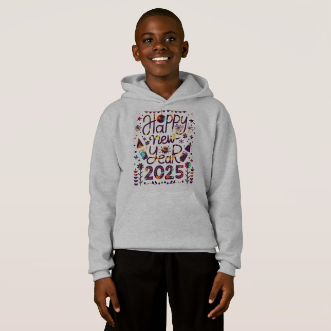 Joyeux Nouvel An 2025 Citations T-Shirt Kids Pullo (Devant entier)