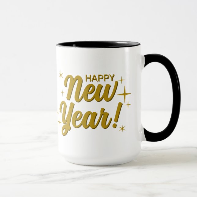 Joyeux Nouvel An 20XX Grande Mug Combo 15 oz (Droite)