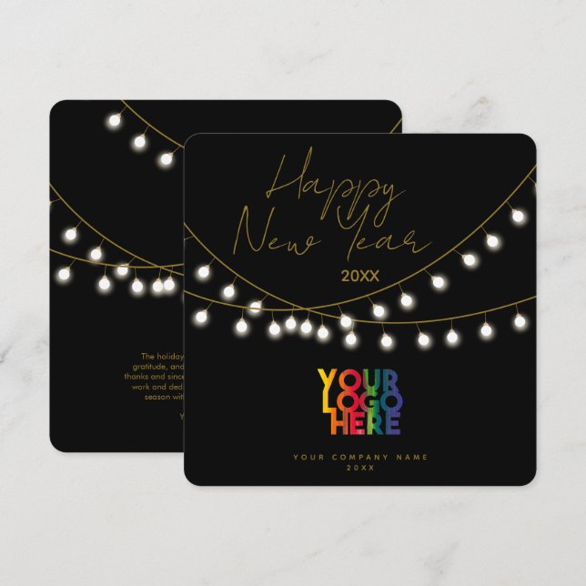 Joyeux Nouvel An Entreprise Business Logo Vacances (Devant / Derrière)