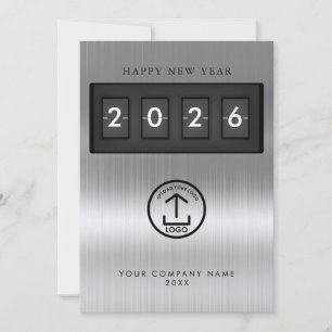 Joyeux Nouvel An Entreprise Entreprise Logo Métall