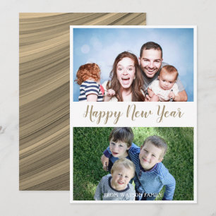 Joyeux Nouvel An Script moderne 2 Photo Carte de v
