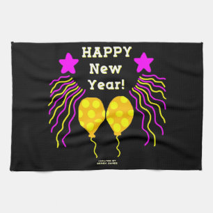 Joyeux Nouvel An Souhaite Serviette de cuisine