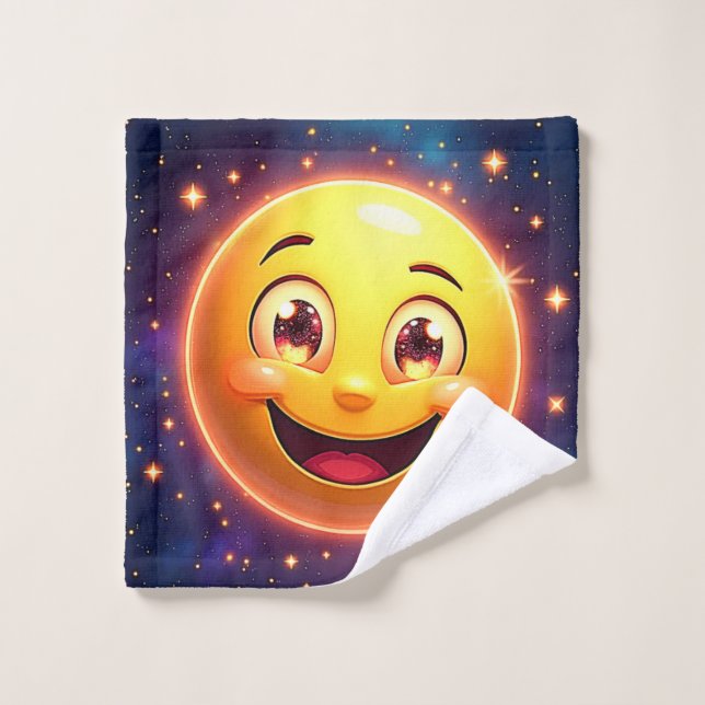 Joyeux oeil cosmique Emoji (Gant de toilette)