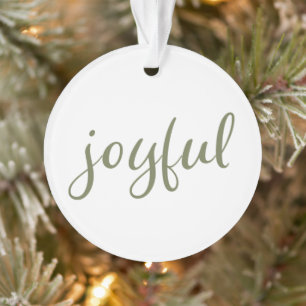 Joyeux Olive Green Script Noël