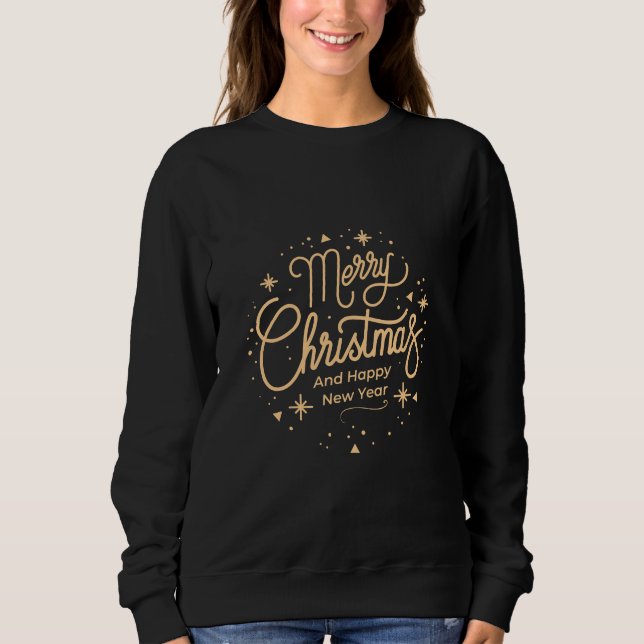 Joyeux or Noël Novelty Sweatshirt noir (Devant)
