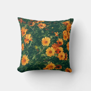 Joyeux Oreiller à pouce de fleurs de marguerite or