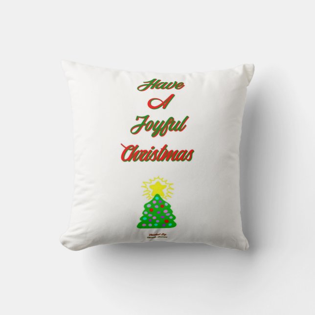 Joyeux Oreiller Carré de Noël (Recto)