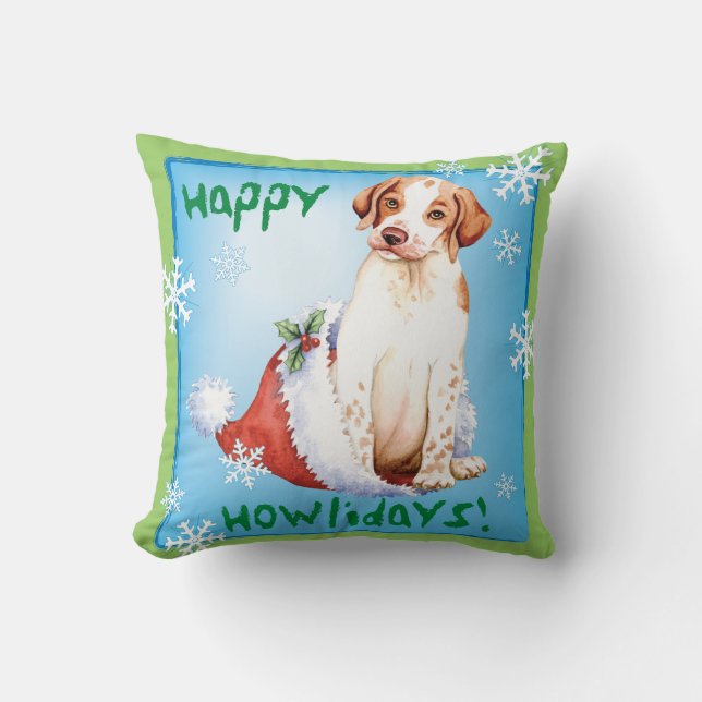 Joyeux Oreillers à lancer pointeur Howlidays (Recto)