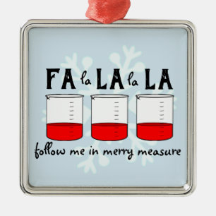 Joyeux ornement de becher de mesure