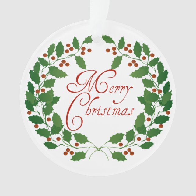 Joyeux ornement de Noël Laurel (devant)