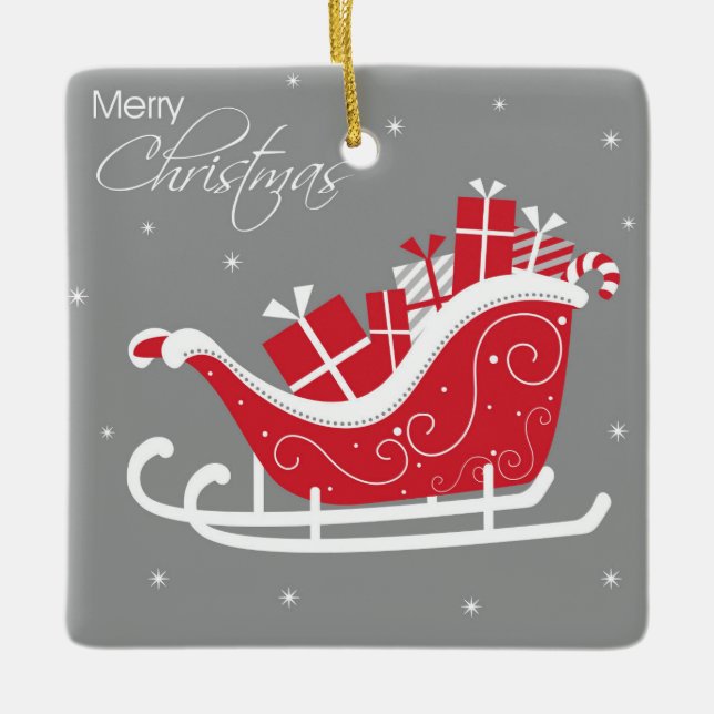 Joyeux ornement en céramique de Noël (Devant)