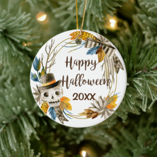 Joyeux ornement en céramique Halloween
