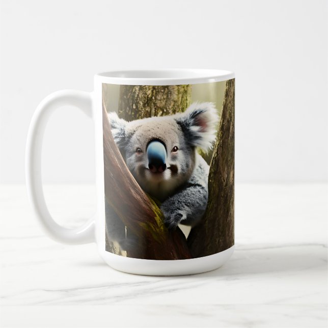 Joyeux Ours Koala Australien Dans L'Arbre, Mug De  (Gauche)