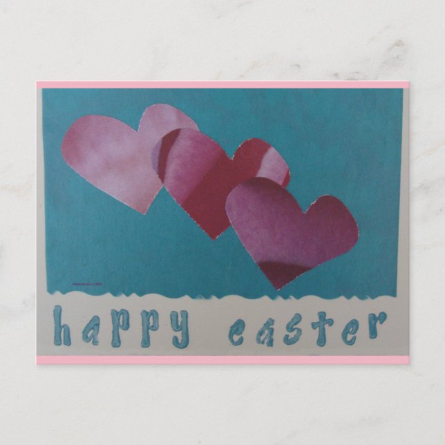 Joyeux Pâques | Carte postale Blue Beach Song™ (Devant)