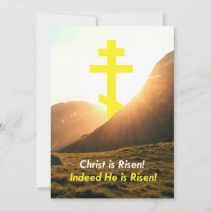 Joyeux Pâques ! Christ est ressuscité ! Carte pour