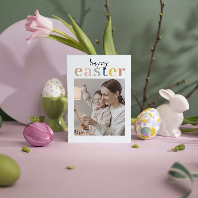 Joyeux Pâques Coloré Avec Photo (Créateur téléchargé)
