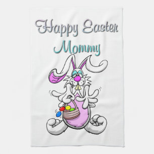 Joyeux Pâques maman serviette de cuisine