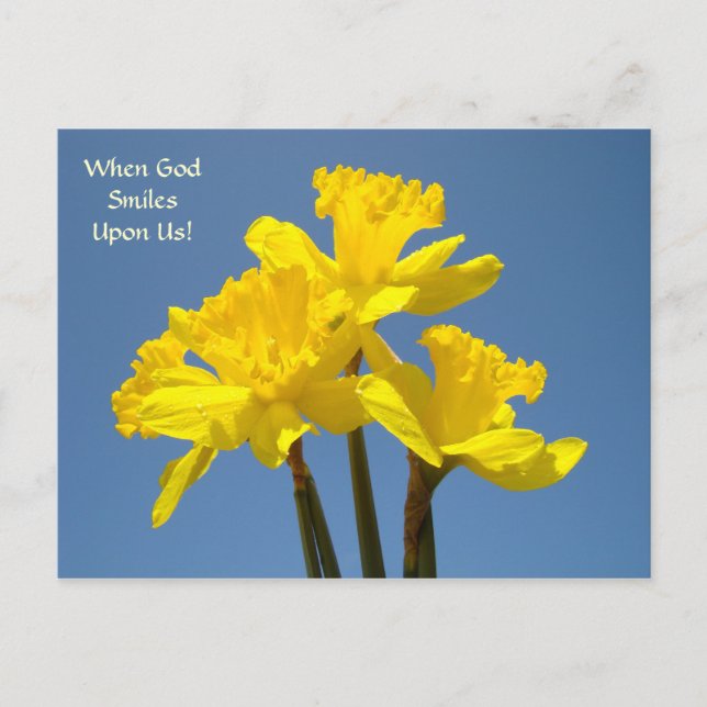 Joyeux Pâques ! Poster Les Cartes Quand Dieu Souri (Devant)