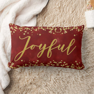 Joyeux Parties scintillant or Coussin de vacances
