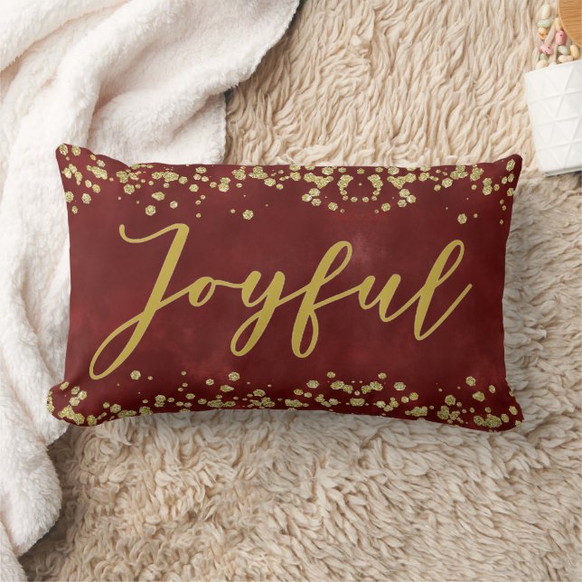 Joyeux Parties scintillant or Coussin de vacances (Couverture)