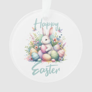 Joyeux pastel de Pâques Easter Bunny Egg aquarelle