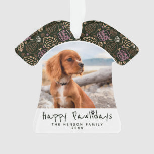 Joyeux Pawlidays Chien Animal Photo Une Ligne Noël