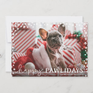 Joyeux Pawlidays Pet Lover Carte photo de vacances