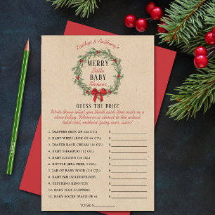 Joyeux Petit Baby shower De Noël Devinez Le Prix