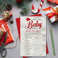 Joyeux petit Baby shower de Noël Mot