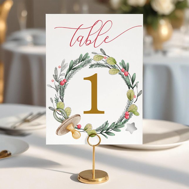 Joyeux petit Baby shower en or Numéros de table (Table Number)