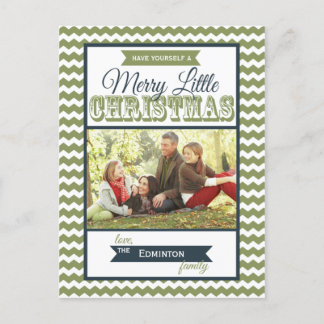 Joyeux petit Chevrons de Noël Carte postale