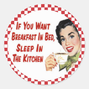 Joyeux petit déjeuner rétro en Stickers Femme de c