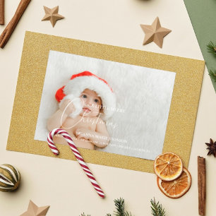 Joyeux petit Noël bébé faire-part de naissance