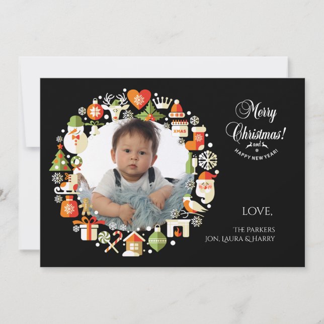 Joyeux petit Noël Carte de vacances photo (Devant)
