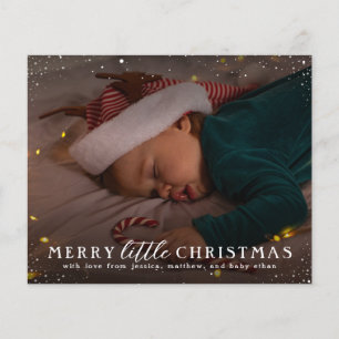 Joyeux petit Noël Carte photo de vacances budgét