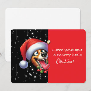 Joyeux petit Noël Chien grimaçant
