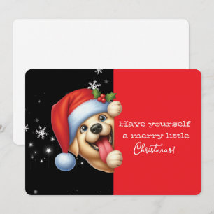 Joyeux petit Noël chien grimaçant