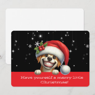 Joyeux petit Noël chien grimaçant