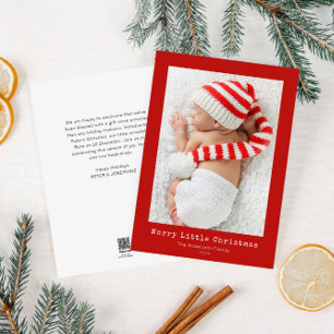 joyeux petit Noël faire-part de naissance