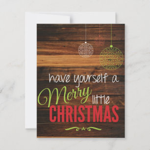 Joyeux petit Noël Rustique carte
