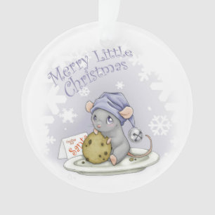 Joyeux petit ornement de souris de Noël