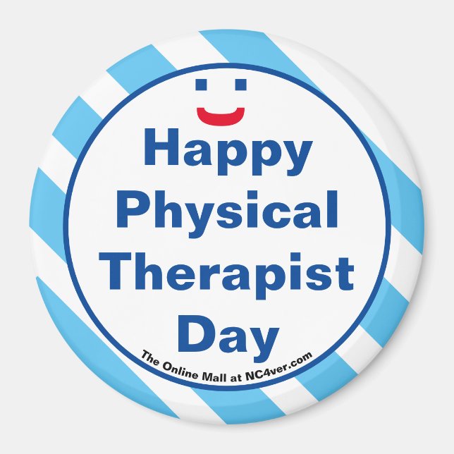 Joyeux physiothérapeute Jour Smile Fun Magnet (Devant)
