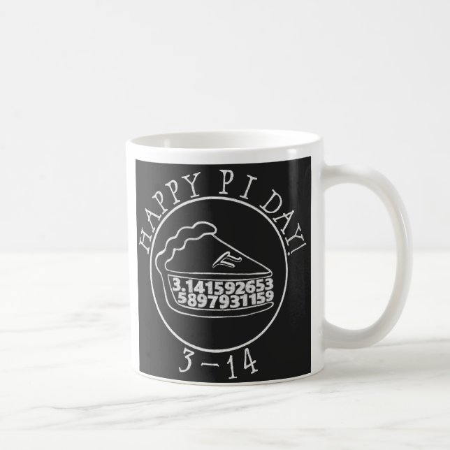 Joyeux Pi jour palkboard pie mug (Droite)