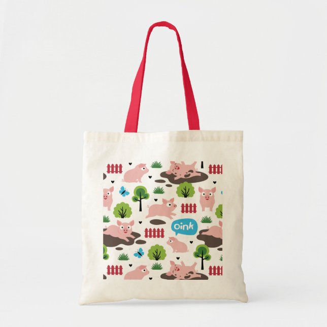 Joyeux Piglets Dans Le Sac fourre-tout De Boue (Devant)