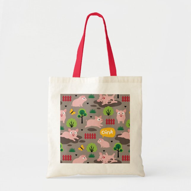 Joyeux Piglets Dans Le Sac fourre-tout De Boue (Devant)