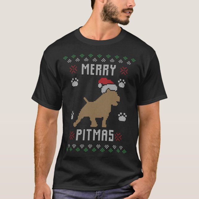 Joyeux Pitmas Drôle Laide Sweat Pit Bull (Devant)