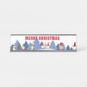 Joyeux plaque signalétique du bureau de Noël