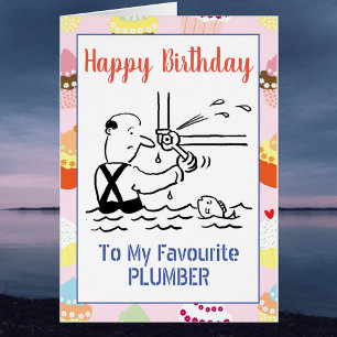 Joyeux plombier d'anniversaire